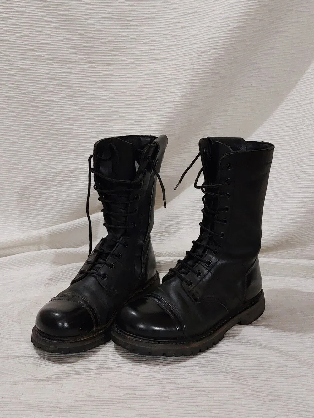 Bates Black Leather Lace-Up Tactical Boots Size 7